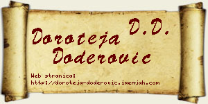 Doroteja Doderović vizit kartica